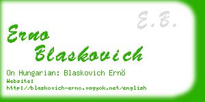 erno blaskovich business card